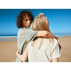 Koszulka z bawełny z recyklingu Iqoniq Teide z nadrukiem Twojego logo, materiał: bawełna, kolor: heather green