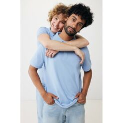 Koszulka polo z bawełny z recyklingu Iqoniq Yosemite z nadrukiem Twojego logo, materiał: bawełna, kolor: niebieski Koszulka polo z bawełny z recyklingu Iqoniq Yosemite z nadrukiem Twojego logo, materiał: bawełna, kolor: niebieski