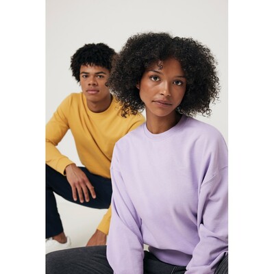 Bluza z bawełny z recyklingu Iqoniq Zion z nadrukiem Twojego logo, materiał: bawełna, kolor: żółty Bluza z bawełny z recyklingu Iqoniq Zion z nadrukiem Twojego logo, materiał: bawełna, kolor: żółty