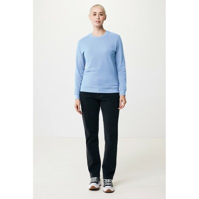 Bluza z bawełny z recyklingu Iqoniq Zion z nadrukiem Twojego logo, materiał: bawełna, kolor: niebieski Bluza z bawełny z recyklingu Iqoniq Zion z nadrukiem Twojego logo, materiał: bawełna, kolor: niebieski