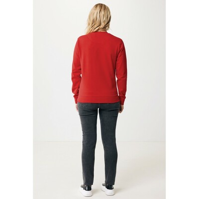 Bluza z bawełny z recyklingu Iqoniq Zion z nadrukiem Twojego logo, materiał: bawełna, kolor: czerwony Bluza z bawełny z recyklingu Iqoniq Zion z nadrukiem Twojego logo, materiał: bawełna, kolor: czerwony