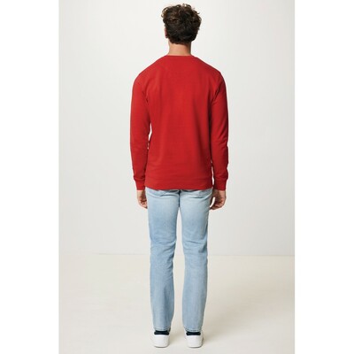 Bluza z bawełny z recyklingu Iqoniq Zion z nadrukiem Twojego logo, materiał: bawełna, kolor: czerwony Bluza z bawełny z recyklingu Iqoniq Zion z nadrukiem Twojego logo, materiał: bawełna, kolor: czerwony