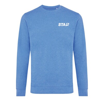 Bluza z niebarwionej bawełny z recyklingu Iqoniq Denali z nadrukiem Twojego logo, materiał: bawełna, kolor: niebieski Bluza z niebarwionej bawełny z recyklingu Iqoniq Denali z nadrukiem Twojego logo, materiał: bawełna, kolor: niebieski