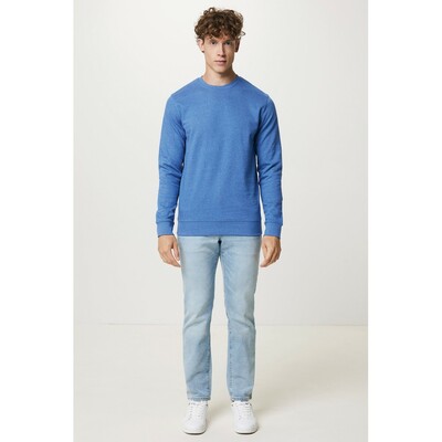 Bluza z niebarwionej bawełny z recyklingu Iqoniq Denali z nadrukiem Twojego logo, materiał: bawełna, kolor: niebieski Bluza z niebarwionej bawełny z recyklingu Iqoniq Denali z nadrukiem Twojego logo, materiał: bawełna, kolor: niebieski