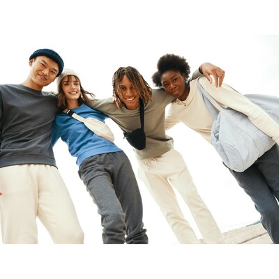 Bluza z niebarwionej bawełny z recyklingu Iqoniq Denali z nadrukiem Twojego logo, materiał: bawełna, kolor: niebieski Bluza z niebarwionej bawełny z recyklingu Iqoniq Denali z nadrukiem Twojego logo, materiał: bawełna, kolor: niebieski