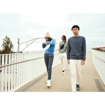 Bluza z niebarwionej bawełny z recyklingu Iqoniq Denali z nadrukiem Twojego logo, materiał: bawełna, kolor: niebieski Bluza z niebarwionej bawełny z recyklingu Iqoniq Denali z nadrukiem Twojego logo, materiał: bawełna, kolor: niebieski