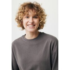 Luźna bluza z bawełny z recyklingu Iqoniq Kruger z nadrukiem Twojego logo, materiał: bawełna, kolor: szary Luźna bluza z bawełny z recyklingu Iqoniq Kruger z nadrukiem Twojego logo, materiał: bawełna, kolor: szary