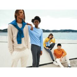 Lekki sweter Iqoniq Etosha, bawełna z recyklingu z nadrukiem Twojego logo, materiał: bawełna, kolor: beżowy