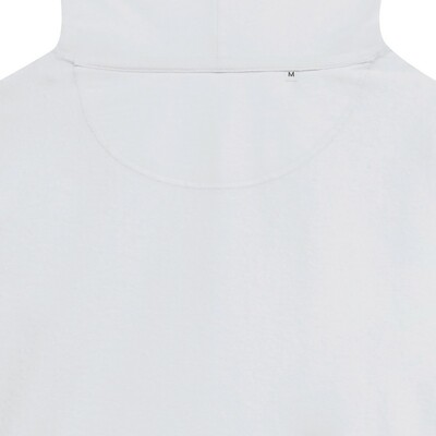 Bluza z kapturem z bawełny z recyklingu Iqoniq Jasper z nadrukiem Twojego logo, materiał: bawełna, kolor: biały Bluza z kapturem z bawełny z recyklingu Iqoniq Jasper z nadrukiem Twojego logo, materiał: bawełna, kolor: biały