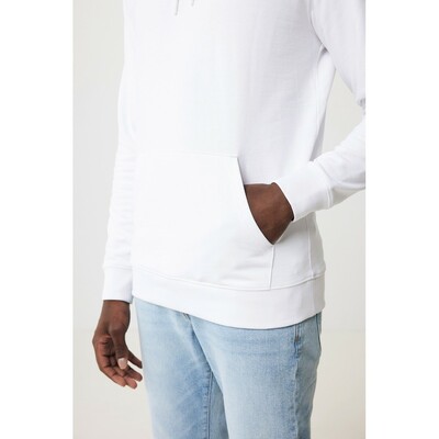 Bluza z kapturem z bawełny z recyklingu Iqoniq Jasper z nadrukiem Twojego logo, materiał: bawełna, kolor: biały Bluza z kapturem z bawełny z recyklingu Iqoniq Jasper z nadrukiem Twojego logo, materiał: bawełna, kolor: biały