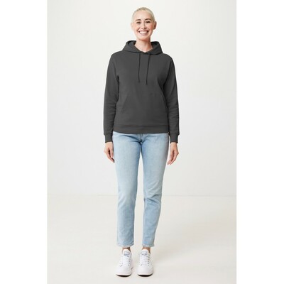 Bluza z kapturem z bawełny z recyklingu Iqoniq Jasper z nadrukiem Twojego logo, materiał: bawełna, kolor: grafitowy Bluza z kapturem z bawełny z recyklingu Iqoniq Jasper z nadrukiem Twojego logo, materiał: bawełna, kolor: grafitowy