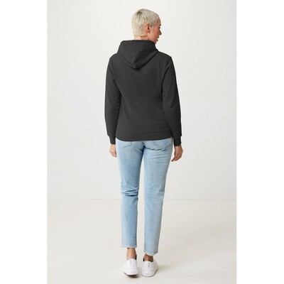 Bluza z kapturem z bawełny z recyklingu Iqoniq Jasper z nadrukiem Twojego logo, materiał: bawełna, kolor: grafitowy Bluza z kapturem z bawełny z recyklingu Iqoniq Jasper z nadrukiem Twojego logo, materiał: bawełna, kolor: grafitowy