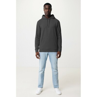 Bluza z kapturem z bawełny z recyklingu Iqoniq Jasper z nadrukiem Twojego logo, materiał: bawełna, kolor: grafitowy Bluza z kapturem z bawełny z recyklingu Iqoniq Jasper z nadrukiem Twojego logo, materiał: bawełna, kolor: grafitowy