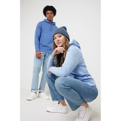 Bluza z kapturem z bawełny z recyklingu Iqoniq Jasper z nadrukiem Twojego logo, materiał: bawełna, kolor: niebieski Bluza z kapturem z bawełny z recyklingu Iqoniq Jasper z nadrukiem Twojego logo, materiał: bawełna, kolor: niebieski