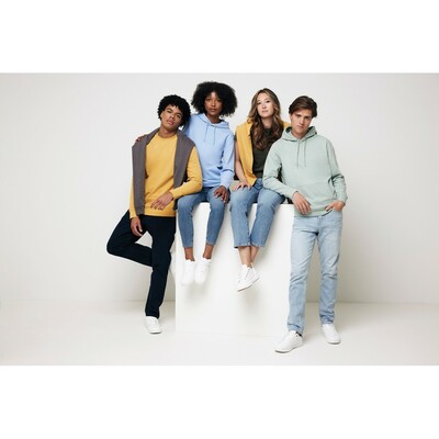 Bluza z kapturem z bawełny z recyklingu Iqoniq Jasper z nadrukiem Twojego logo, materiał: bawełna, kolor: niebieski Bluza z kapturem z bawełny z recyklingu Iqoniq Jasper z nadrukiem Twojego logo, materiał: bawełna, kolor: niebieski