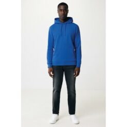 Bluza z kapturem z bawełny z recyklingu Iqoniq Jasper z nadrukiem Twojego logo, materiał: bawełna, kolor: niebieski