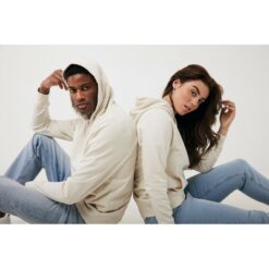 Lekka bluza z kapturem Iqoniq Rila, bawełna z recyklingu z nadrukiem Twojego logo, materiał: bawełna, kolor: biały Lekka bluza z kapturem Iqoniq Rila, bawełna z recyklingu z nadrukiem Twojego logo, materiał: bawełna, kolor: biały