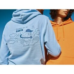 Lekka bluza z kapturem Iqoniq Rila, bawełna z recyklingu z nadrukiem Twojego logo, materiał: bawełna, kolor: pomarańczowy Lekka bluza z kapturem Iqoniq Rila, bawełna z recyklingu z nadrukiem Twojego logo, materiał: bawełna, kolor: pomarańczowy