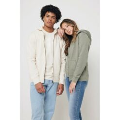 Bluza z kapturem z bawełny z recyklingu Iqoniq Abisko z nadrukiem Twojego logo, materiał: bawełna, kolor: neutralny Bluza z kapturem z bawełny z recyklingu Iqoniq Abisko z nadrukiem Twojego logo, materiał: bawełna, kolor: neutralny