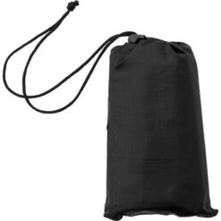 Koc piknikowy z nadrukiem Twojego logo, materiał: plastik, poliester, kolor: czarny Koc piknikowy z nadrukiem Twojego logo, materiał: plastik, poliester, kolor: czarny