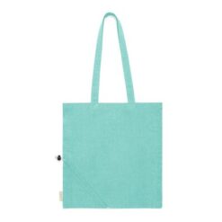 Torba na zakupy z bawełny z recyklingu, składana z nadrukiem Twojego logo, materiał: bawełna, kolor: zielony Torba na zakupy z bawełny z recyklingu, składana z nadrukiem Twojego logo, materiał: bawełna, kolor: zielony