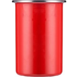 Emaliowany kubek 450 ml z nadrukiem Twojego logo, materiał: stal nierdzewna, stal, kolor: czerwony Emaliowany kubek 450 ml z nadrukiem Twojego logo, materiał: stal nierdzewna, stal, kolor: czerwony