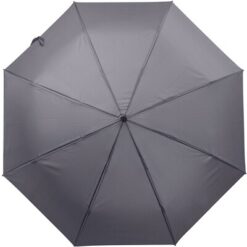 Parasol manualny RPET, składany z nadrukiem Twojego logo, materiał: drewno, poliester, rpet, stal, kolor: szary Parasol manualny RPET, składany z nadrukiem Twojego logo, materiał: drewno, poliester, rpet, stal, kolor: szary
