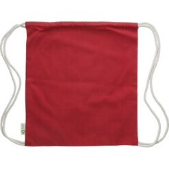 Worek ze sznurkiem z bawełny z nadrukiem Twojego logo, materiał: bawełna, kolor: czerwony Worek ze sznurkiem z bawełny z nadrukiem Twojego logo, materiał: bawełna, kolor: czerwony