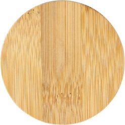 Świeczka zapachowa z nadrukiem Twojego logo, materiał: bambus, szkło, wosk, kolor: czarny