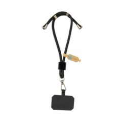 Uchwyt do telefonu CarryLoop z nadrukiem Twojego logo, materiał: metal, rpet, kolor: czarny