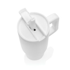 Kubek termiczny 900 ml z nadrukiem Twojego logo, materiał: pp, stal nierdzewna, stal, kolor: biały Kubek termiczny 900 ml z nadrukiem Twojego logo, materiał: pp, stal nierdzewna, stal, kolor: biały