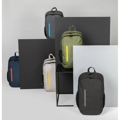 Plecak na laptopa 15” AWARE™ RPET z nadrukiem Twojego logo, materiał: rpet, kolor: zielony Plecak na laptopa 15” AWARE™ RPET z nadrukiem Twojego logo, materiał: rpet, kolor: zielony