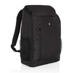 Plecak na laptopa 15" Swiss Peak AWARE™ RPET z nadrukiem Twojego logo, materiał: rpet, kolor: czarny