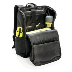 Plecak na laptopa 15" Swiss Peak AWARE™ RPET z nadrukiem Twojego logo, materiał: rpet, kolor: czarny
