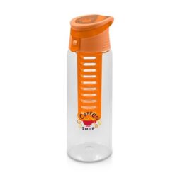 Butelka sportowa 700 ml Air Gifts | Lizzie z nadrukiem Twojego logo, materiał: plastik, pp, pc, tritan, as, kolor: pomarańczowy