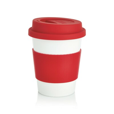 Kubek podróżny 350 ml z PLA z nadrukiem Twojego logo, materiał: pla, kolor: czerwony Kubek podróżny 350 ml z PLA z nadrukiem Twojego logo, materiał: pla, kolor: czerwony