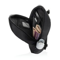 Plecak na laptopa 15,6" CityPack Aware™ RPET z nadrukiem Twojego logo, materiał: rpet, kolor: czarny