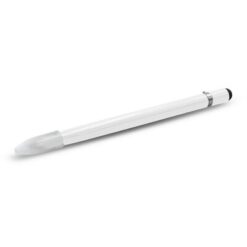 "Wieczny" ołówek, touch pen | Evald z nadrukiem Twojego logo, materiał: aluminium, kolor: biały