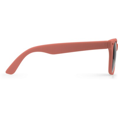 Okulary przeciwsłoneczne z PC z recyklingu z nadrukiem Twojego logo, materiał: metal, plastik, kolor: czerwony Okulary przeciwsłoneczne z PC z recyklingu z nadrukiem Twojego logo, materiał: metal, plastik, kolor: czerwony