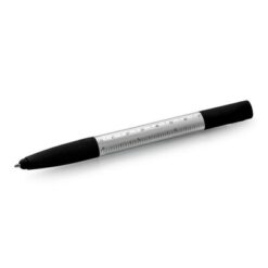 Długopis wielofunkcyjny, touch pen, stojak na telefon, czyścik do ekranu, linijka, śrubokręty | Tonu z nadrukiem Twojego logo, materiał: metal, plastik, kolor: szary