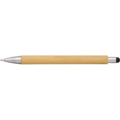 Bambusowy długopis, touch pen z nadrukiem Twojego logo, materiał: bambus, kolor: czarny Bambusowy długopis, touch pen z nadrukiem Twojego logo, materiał: bambus, kolor: czarny