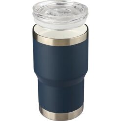 Kubek termiczny 350 ml z nadrukiem Twojego logo, materiał: pp, stal nierdzewna, silikon, stal, kolor: niebieski Kubek termiczny 350 ml z nadrukiem Twojego logo, materiał: pp, stal nierdzewna, silikon, stal, kolor: niebieski