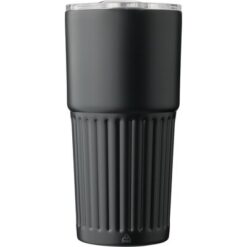 Kubek termiczny 500 ml z nadrukiem Twojego logo, materiał: pp, stal nierdzewna, silikon, stal, kolor: czarny