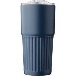 Kubek termiczny 500 ml z nadrukiem Twojego logo, materiał: pp, stal nierdzewna, silikon, stal, kolor: niebieski Kubek termiczny 500 ml z nadrukiem Twojego logo, materiał: pp, stal nierdzewna, silikon, stal, kolor: niebieski