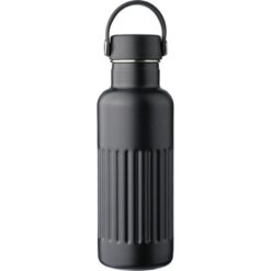 Butelka termiczna 500 ml z nadrukiem Twojego logo, materiał: pp, stal nierdzewna, silikon, stal, kolor: czarny