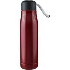 Butelka termiczna 500 ml z nadrukiem Twojego logo, materiał: pp, poliester, stal nierdzewna, silikon, stal, kolor: czerwony