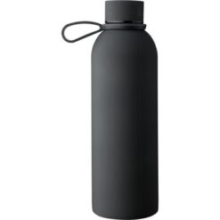 Butelka termiczna 500 ml z nadrukiem Twojego logo, materiał: pp, stal nierdzewna, silikon, stal, kolor: czarny Butelka termiczna 500 ml z nadrukiem Twojego logo, materiał: pp, stal nierdzewna, silikon, stal, kolor: czarny