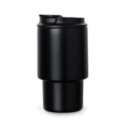 Kubek podróżny 350 ml VINGA Nagano z nadrukiem Twojego logo, materiał: pp, stal nierdzewna, stal, kolor: czarny Kubek podróżny 350 ml VINGA Nagano z nadrukiem Twojego logo, materiał: pp, stal nierdzewna, stal, kolor: czarny
