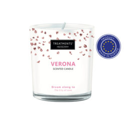 Świeczka zapachowa TREATMENTS z nadrukiem Twojego logo, materiał: guma, karton, drewno, szkło, kolor: różowy Świeczka zapachowa TREATMENTS z nadrukiem Twojego logo, materiał: guma, karton, drewno, szkło, kolor: różowy