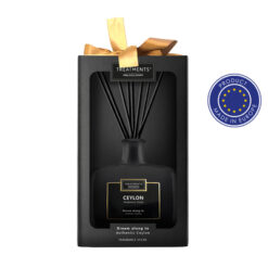 Patyczki zapachowe TREATMENTS z nadrukiem Twojego logo, materiał: guma, karton, szkło, kolor: czarny